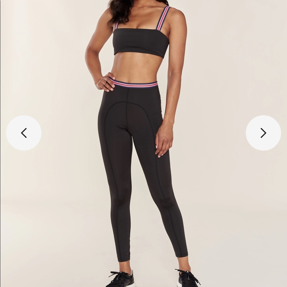 Spiritual Gangster Striped Waist Compression Active Tight